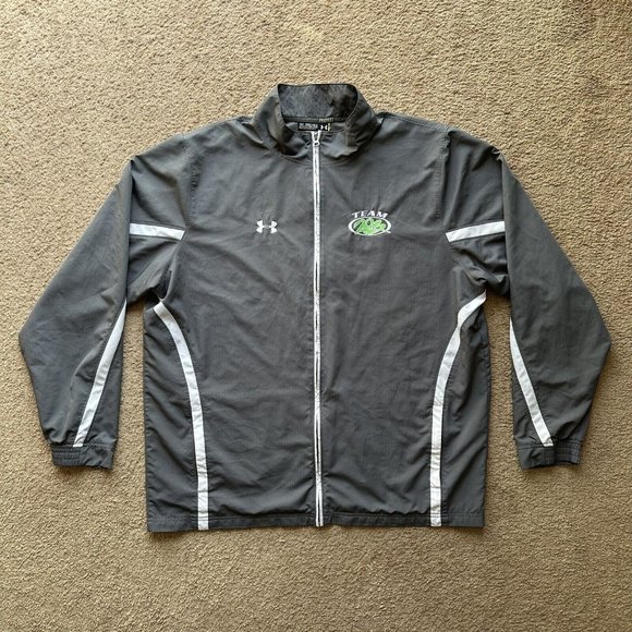 Under Armour Jacket Mens 2XL Windbreaker Full Zip Mock Neck Project This House - Picture 1 of 12